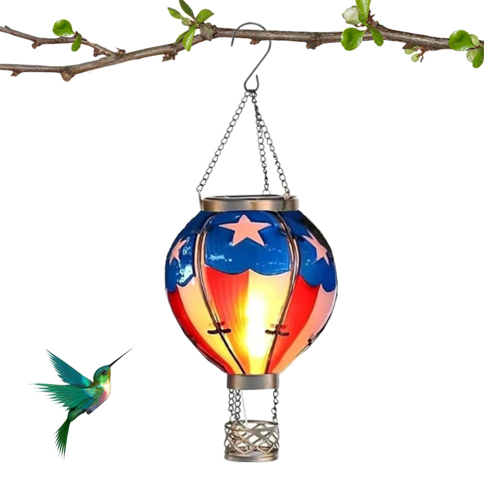 Hot Air Balloon Lanterns | Solar Powered Yard Lantern, Waterproof Outdoor Solar Lantern, Outdoor Waterproof Decorative Light for Patio Garden Porch Yard Farmhouse Decor