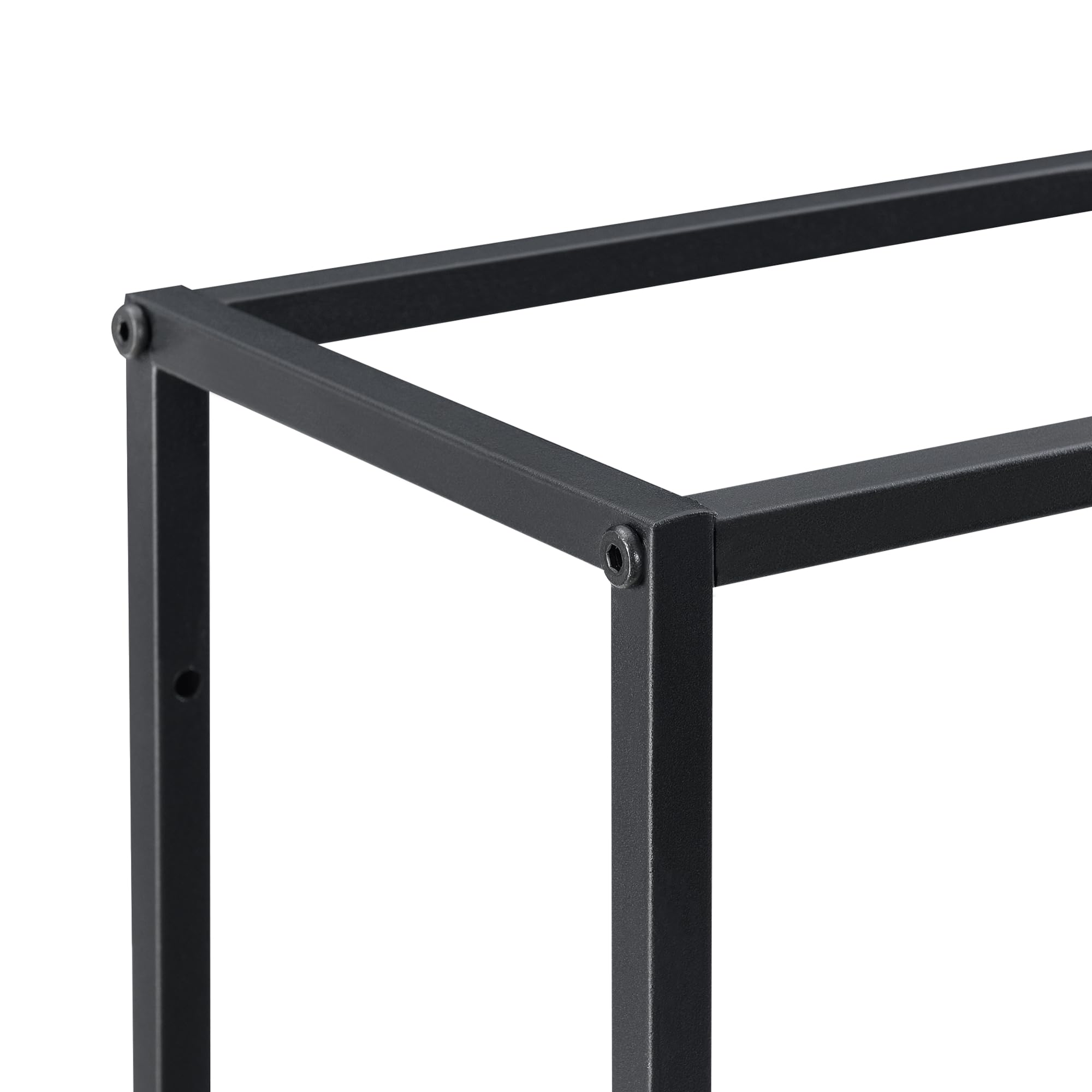[en.casa] Scaffale da Parete in Ferro con 9 Scomparti Libreria Sospesa Mobile Espositore da Muro Design Industriale con 3 Ripiani 160 x 18 x 110 cm Nero