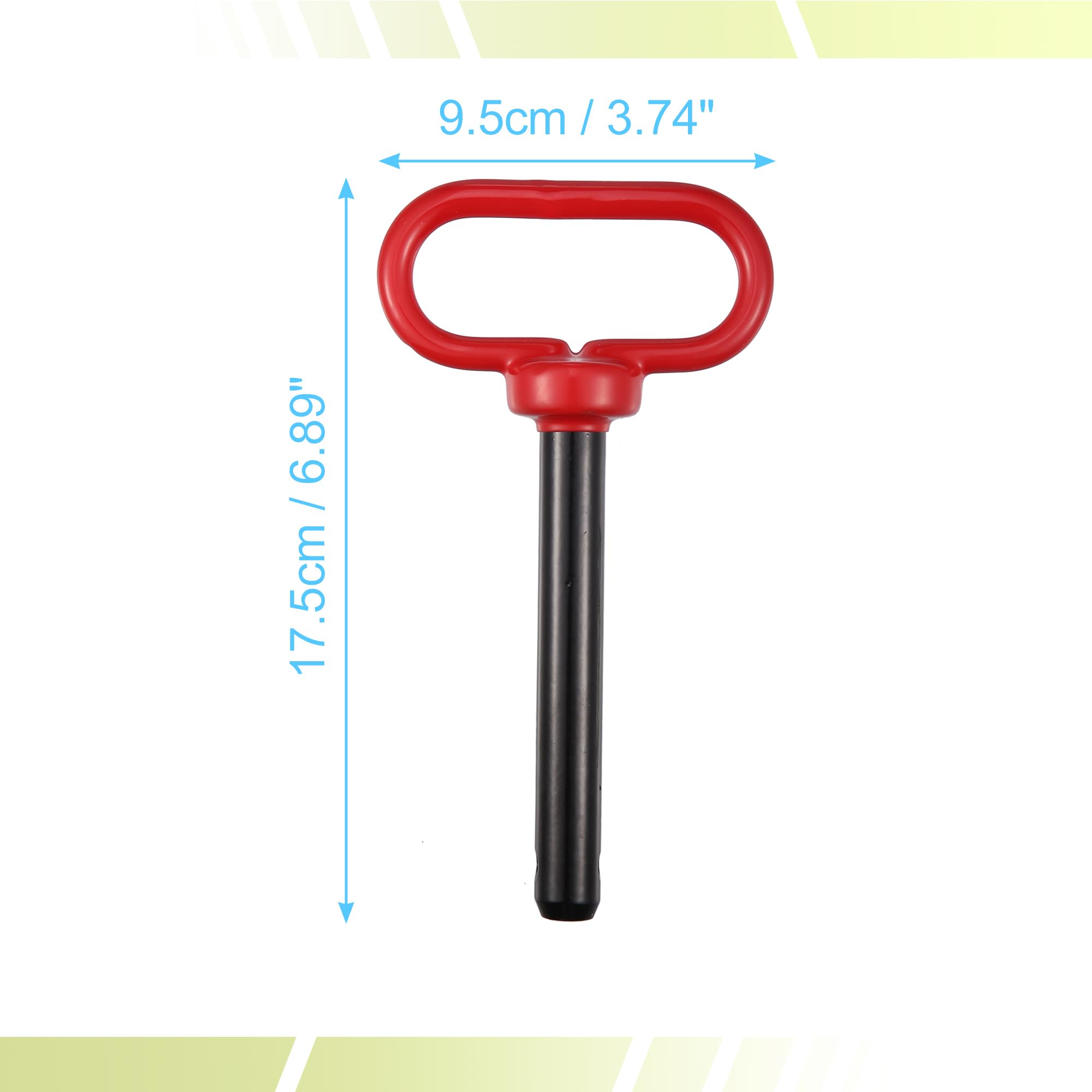 X AUTOHAUX 1pcs 5/8" x 4" Trailer Towing Hitch Clips and Pins Red, 5/8 x 4 inch - Image 3