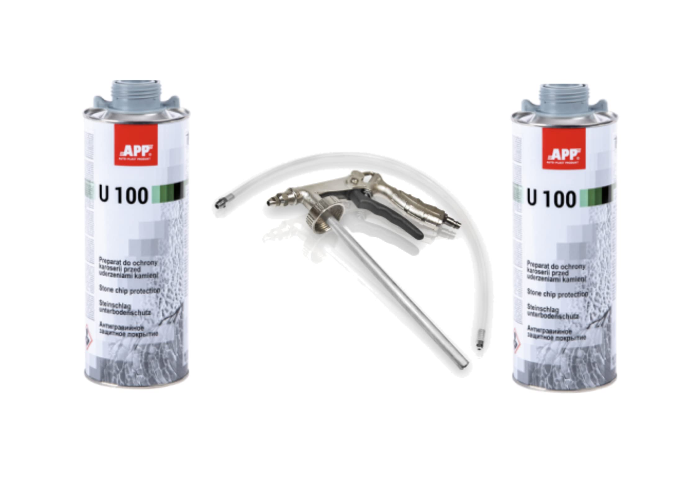 2 Blacksons anti-gravillon gris anthracite U100 + 1 pistolet