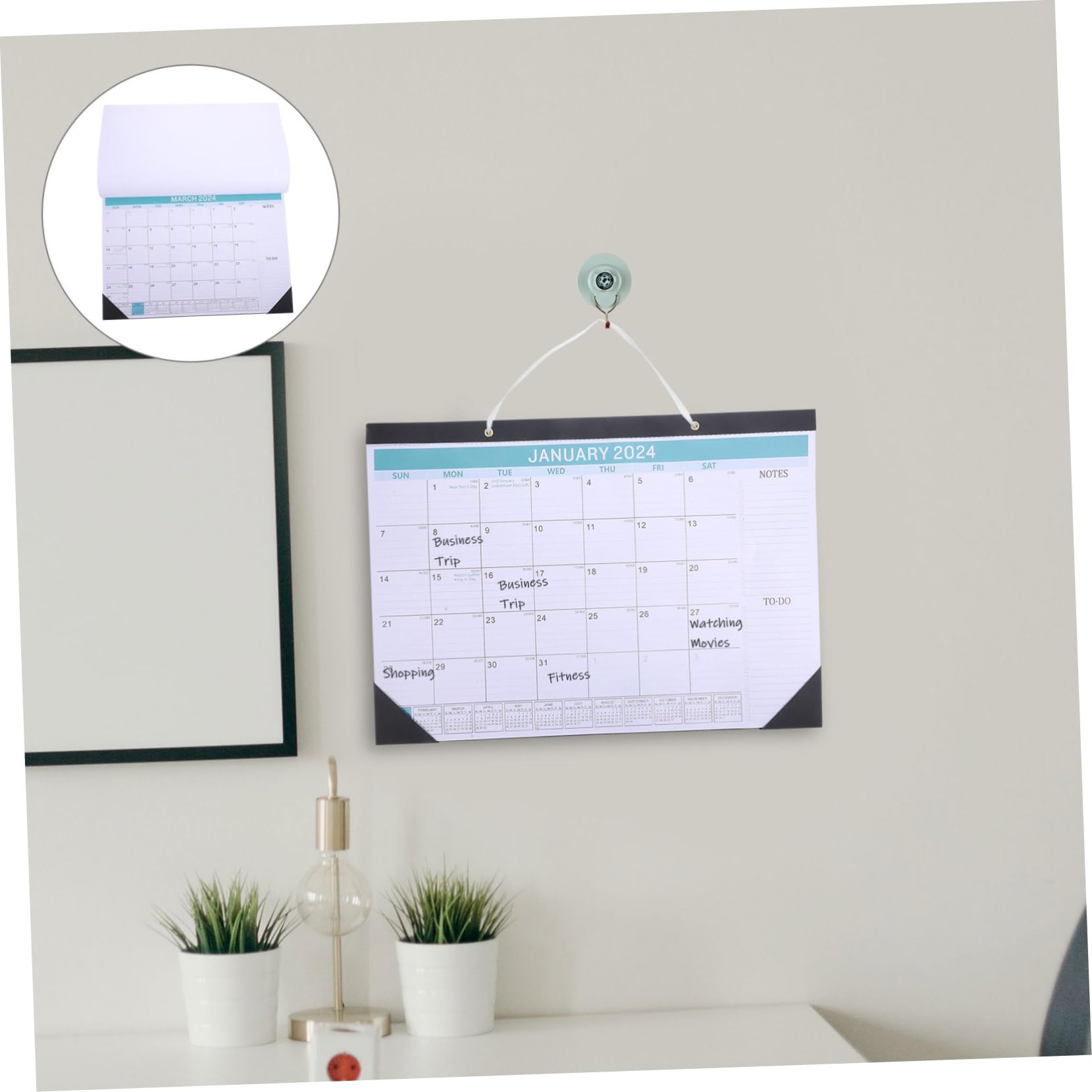 SEWACC 2 Piezas Calendario de pared 2023 calendarios de mesa s mesa ca mensual de la agenda de la tienda anual de 18 meses