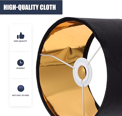 Miniatura 3 de OSALADI Reemplazo de pantalla de tambor mediano 1 paquete de pantalla de terciopelo para lámpara de pie de mesa repuesto de pantalla con clip con