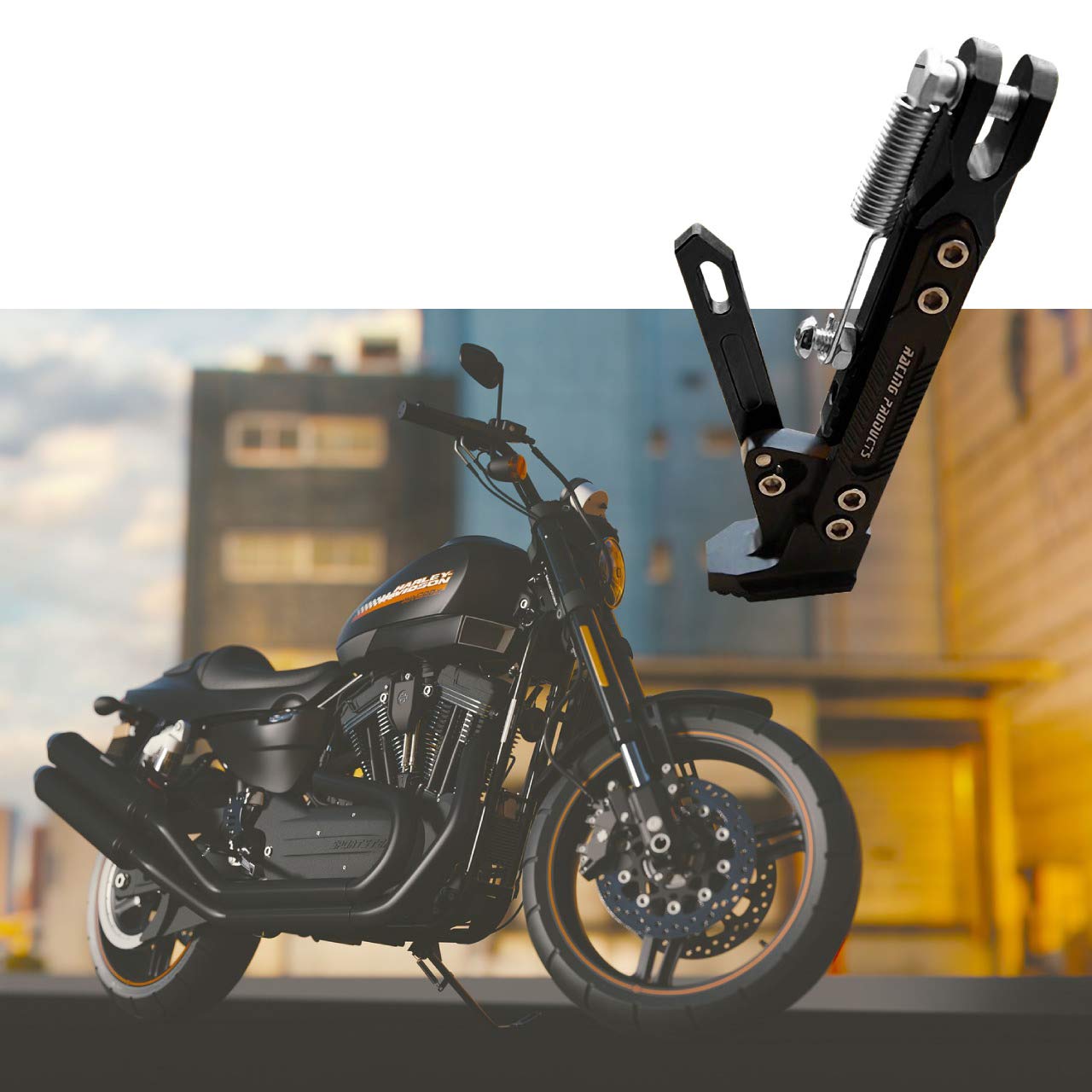 Amazon | Felimoa オートバイ バイク用 サイドスタンド 高さ6段階 耐久 