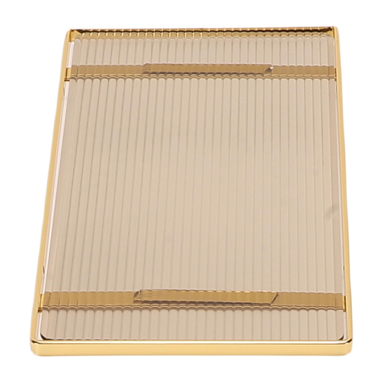 Parfüm-Organizer für die Kommode, 2-stöckiger Make-up-Organizer aus Goldenem Acryl mit Abgerundeten Kanten, Badezimmer-Theken-Organizer für Schlafzimmer, Kommode, Kosmetika und Pinsel
