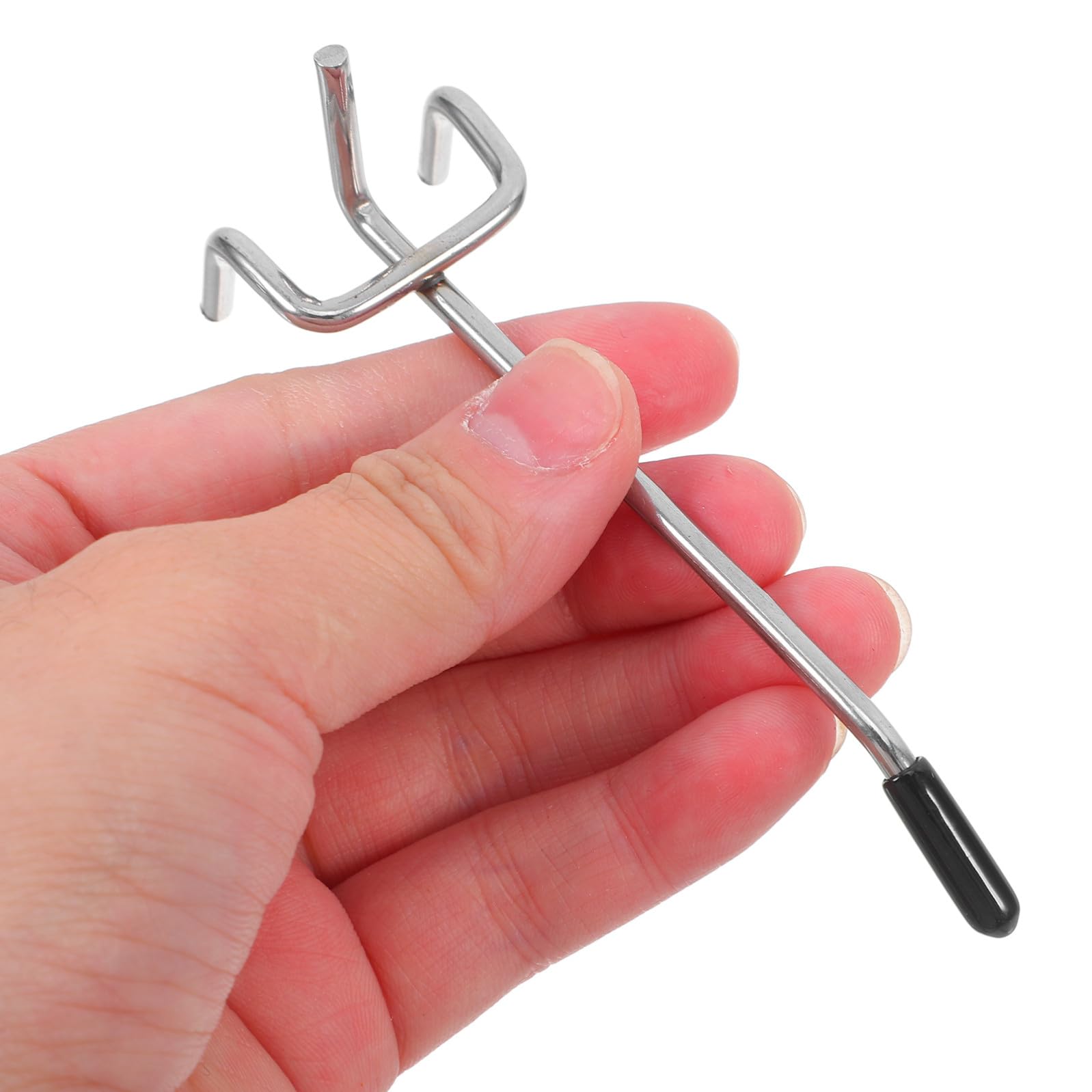 ULTECHNOVO Ganci per Pannelli Forati in Ferro 1/4 e 1/8 Pollice 50pezzi Spaziatura 2,5cm per Scaffalature Garage Ufficio e Supermercati