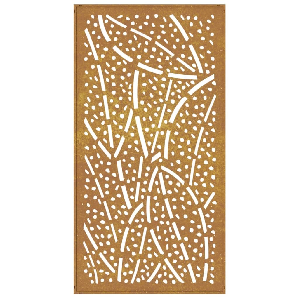 Gecheer Decorazione Muro da Giardino 105x55 cm Foglia Acciaio Corten P1875