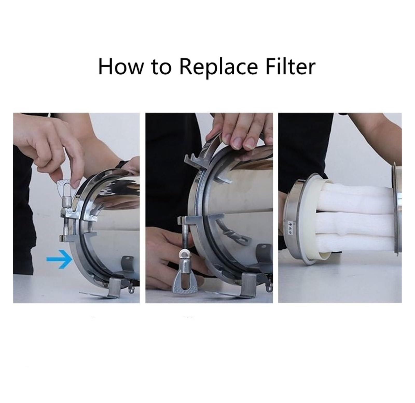 Wasserfilter unter der Spüle, Wasserreinir 304 Edelstahl-Ultrafiltration, waschbare PVDF-Membran, 1000 l/h Haushaltsküchen-Wasserfiltersystem für Ihre Küche, Ihr Badezimmer, Ihr Wohnmobil oder
