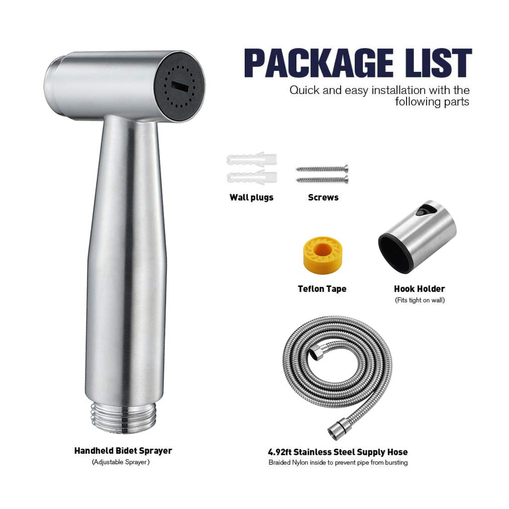 Stoffwindelsprüher aus Edelstahl for die Toilette, tragbares Sprüh-Toilettenset for die persönliche Hygiene