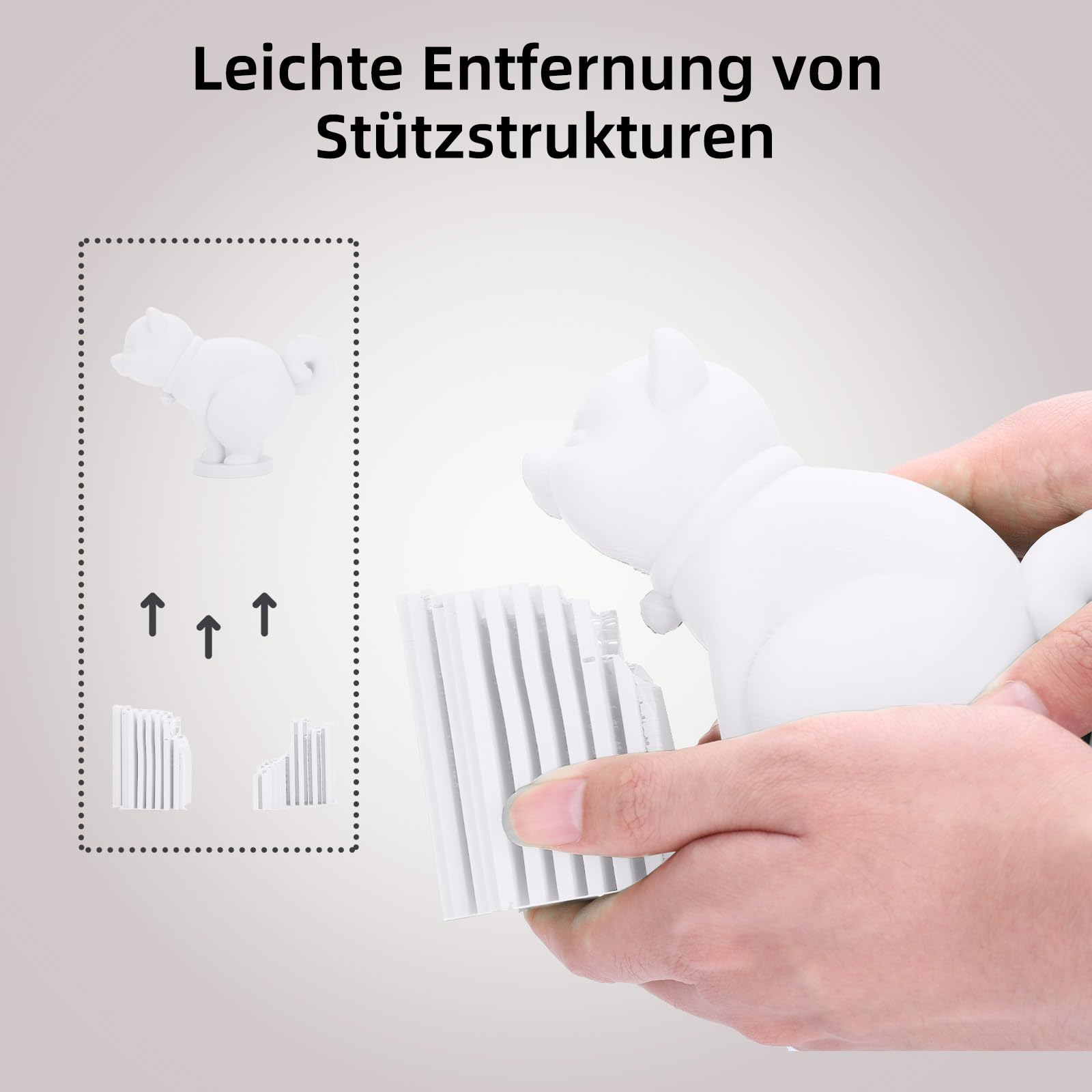 3DHoJor Matte PLA Filament Cremeweiß 1KG, Matte Oberfläche 3D Drucker Filament, Mattierte Textur, Maßgenauigkeit +/- 0.02mm, für die meisten FDM 3D Drucker