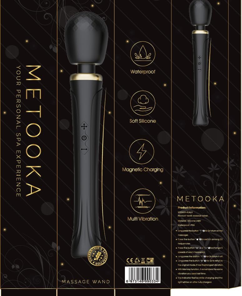 Therapeutic Cordless Massager - Powerful Massage Tool Handheld 8 Speeds 20 Patterns - Rechargeable Hand Massagers for Sore Muscles - Hand Held Massage Tool for Neck & Back - Image 7