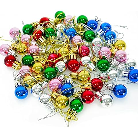 Eastlion 30 Piezas Multicolor Navidad Vacaciones Decorar Accesorios Adornos de Bolas de Navidad Cover
