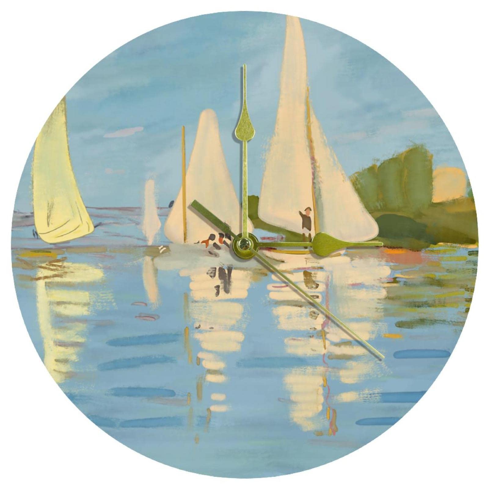 Horloge murale décorative acrylique effet peinture à l'huile 24cm