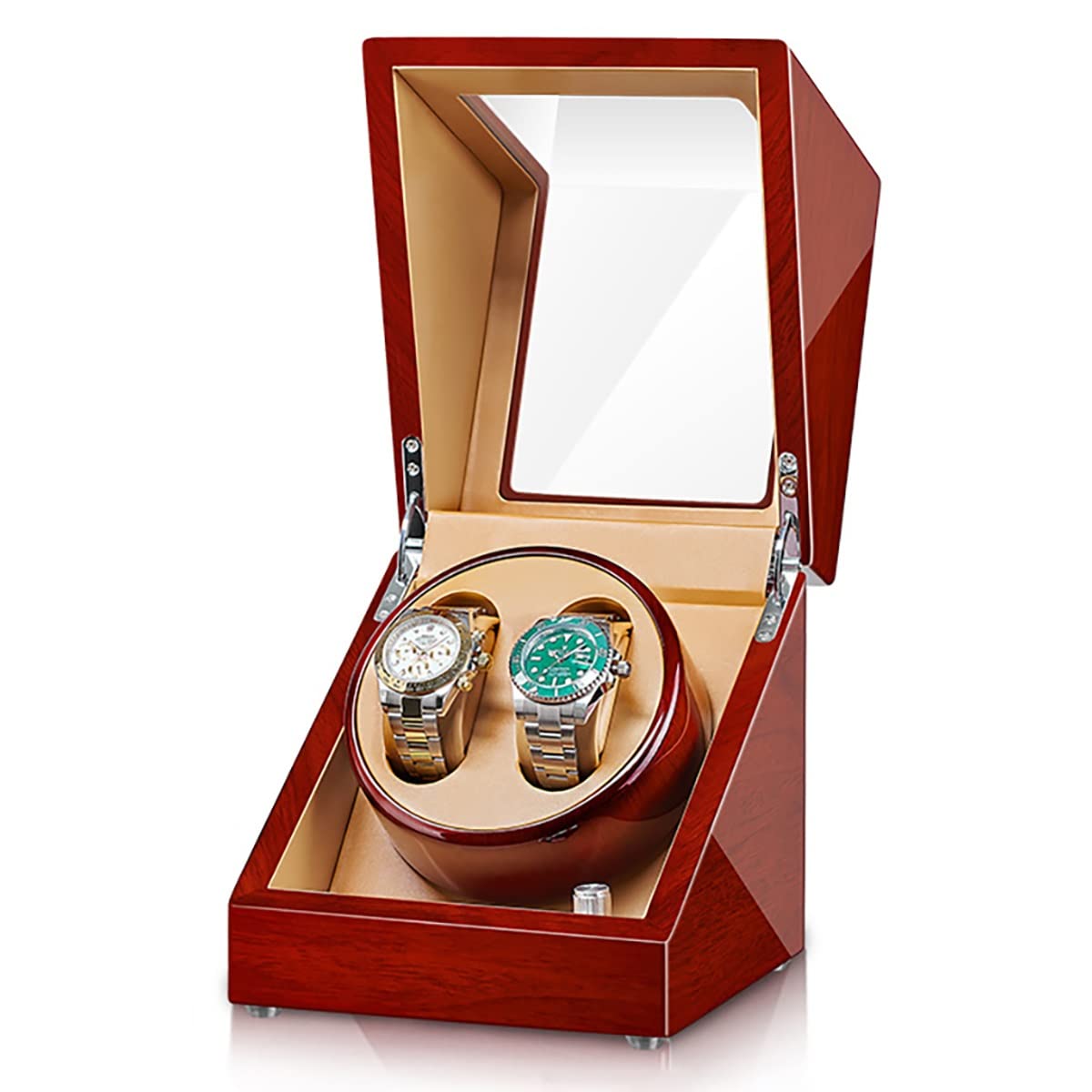 Carica Orologi per Orologi Automatici, Scatola Rotante per Orologi A Carica Automatica con Motore Silenzioso, Organizer per Orologi da Polso da Uomo E da Donna(Un)