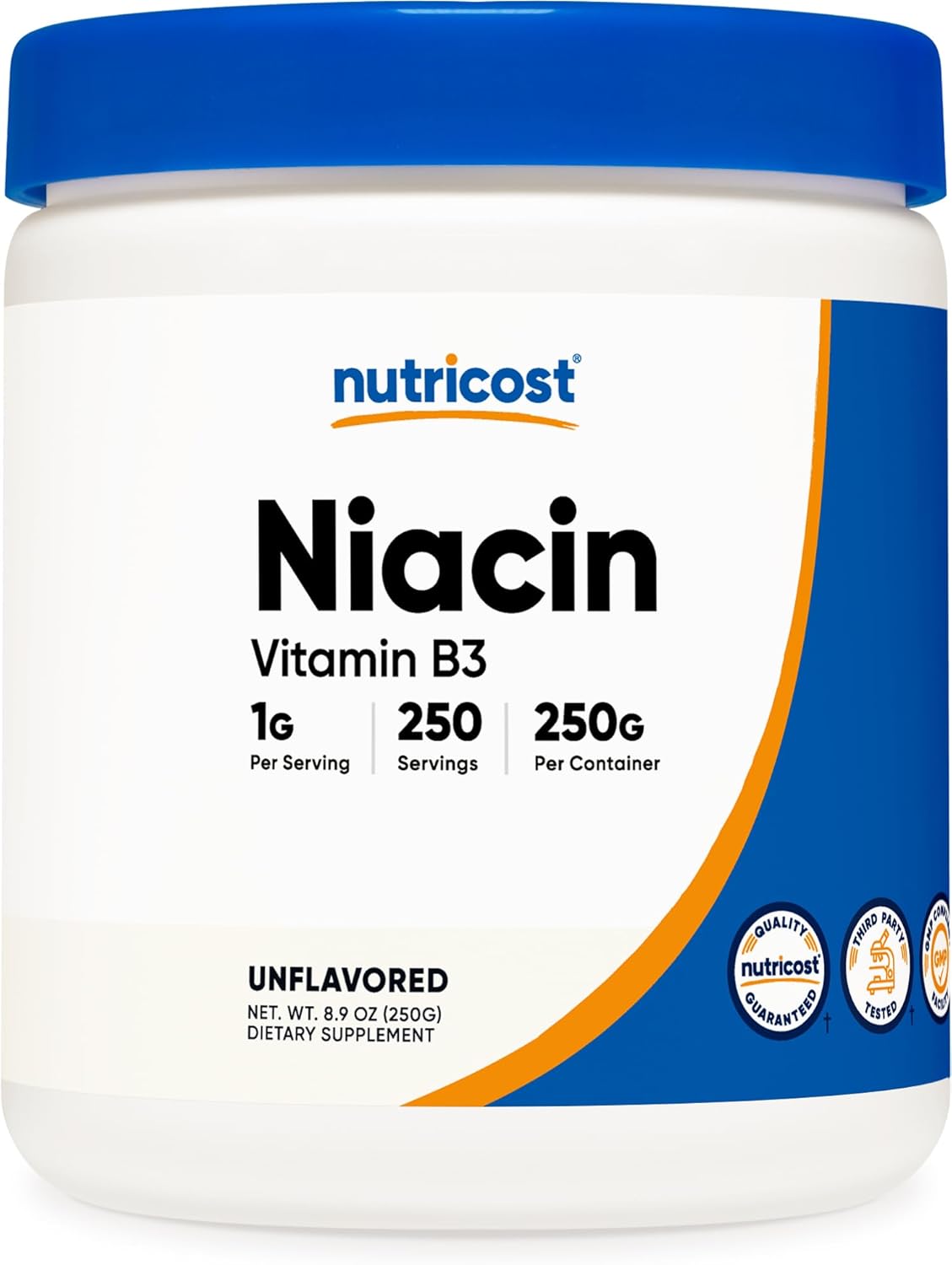Nutricost Niacin Vitamin B3 Powder 250 Grams 1G Per