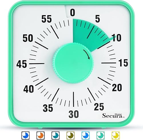 Miniatura 1 de Secura Home Temporizador visual de 60 minutos reloj con temporizador de cuenta regresiva de gran tamaño de 75 pulgadas para niños y adultos