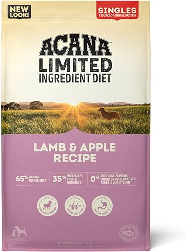 Acana Singles Limited Ingredient Diet Cordero y FĂłrmula de manzana Alimento seco para perros 25 lb Acana Singles Limited Ingredient Diet Cordero y FĂłrmula de manzana Alimento seco para perros 25 lb