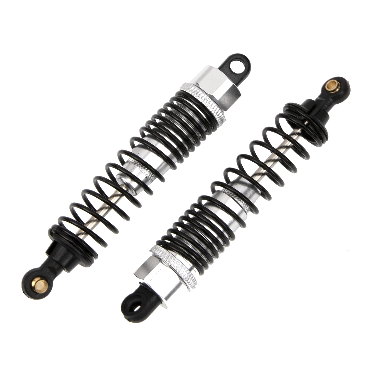 2Pcs Aluminum Shock Absorber Damper 166004 Compatible with Redcat Shockwave Sandstorm Tornado Epx/PRO S30 HSP 94106 94107 RC Off Road Buggy Truck (Silver)