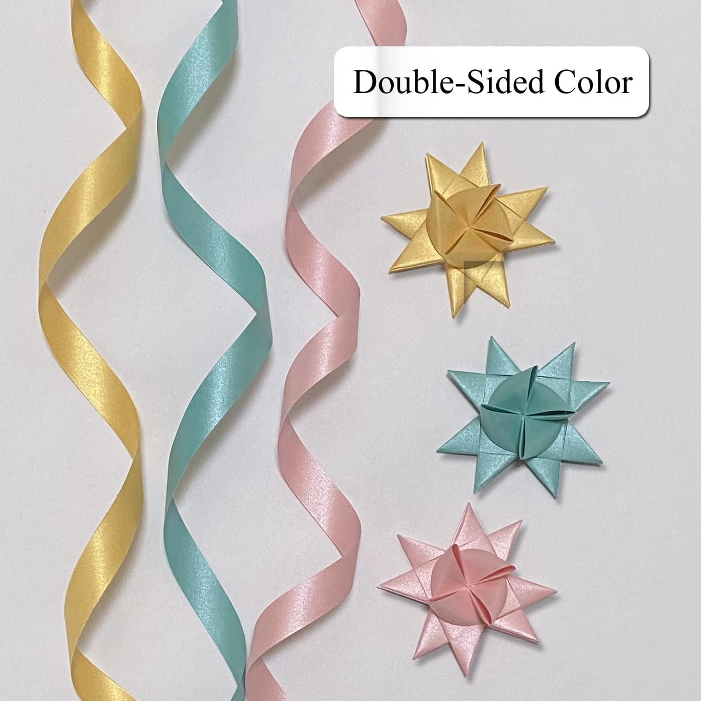 Tiras de papel nacaradas para proyectos de tejido. Tiras de papel para estrellas moravas, estrellas alemanas y estrellas Froebel. 100 tiras por paquete (3/4 x 19 pulgadas)