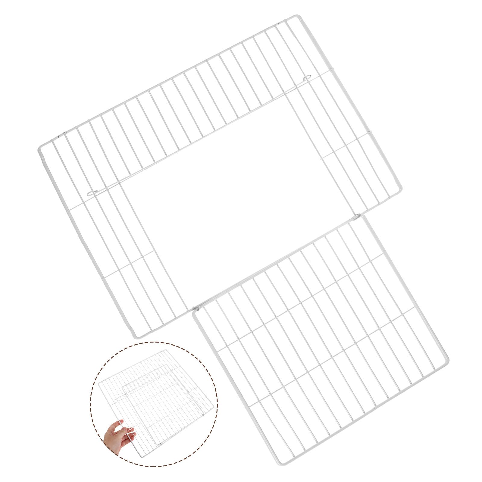 Angoily Haustierkäfig Metallgitter Ersatz Tür 35X35cm mit Innenfaltfunktion für Katzen und Kaninchen Sicheres Gehege Zuhause und Unterwegs