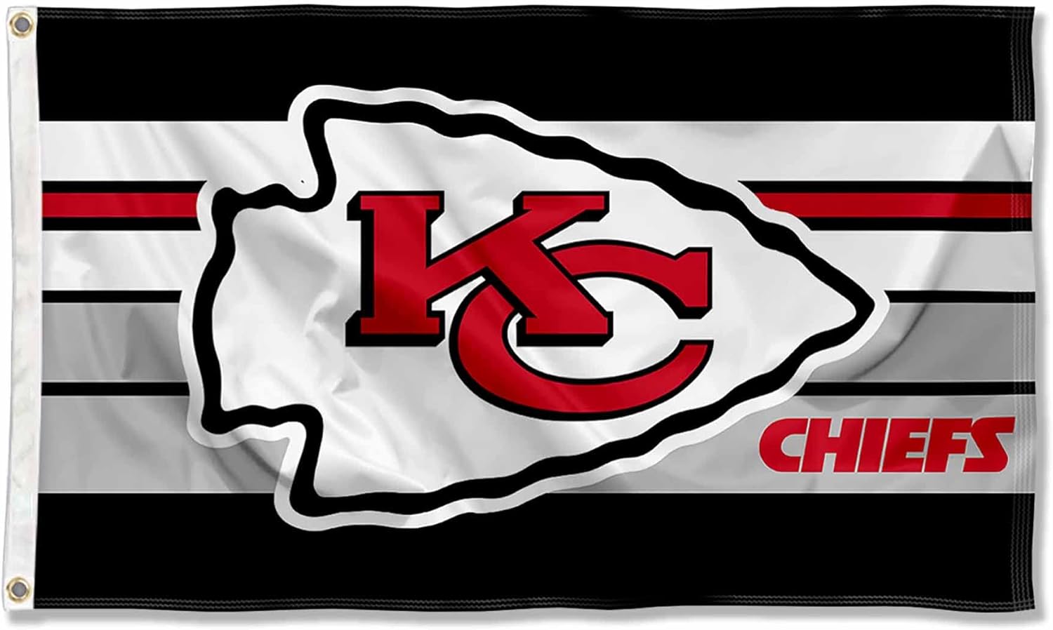 Kansas City Chiefs Retro Stripes Large 3x5 Flag