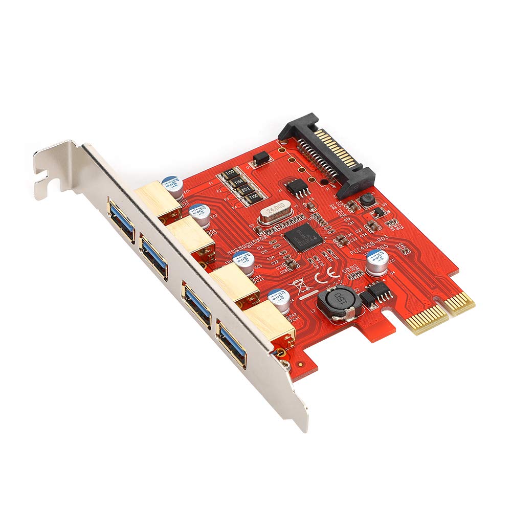 4PortAdapterCardExpansionCardConverterCardRiserCardForComputerUSB3.0ExpansionCardWithSATAPowerPort. SupportsNECMasterControlD720201, enhancingUSBconnectivitywith4ports, expandingca