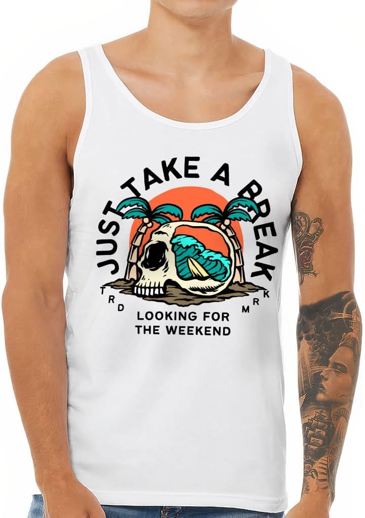 Just Take a Break Tank - Weekend Workout Tank - Palms Jersey Tank