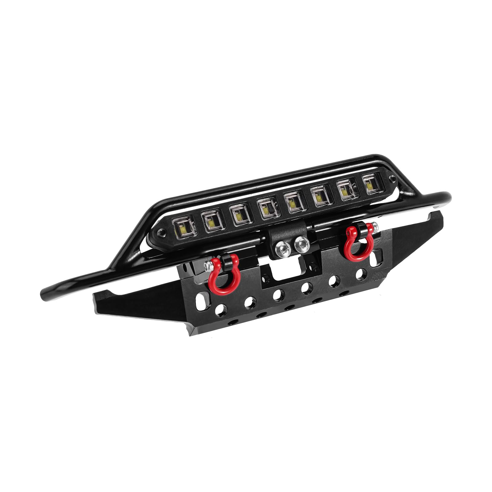 INJORA Metal Front Tube Bumper with LED Light for TRX4M Bronco Upgrade 1/18 RC Crawler