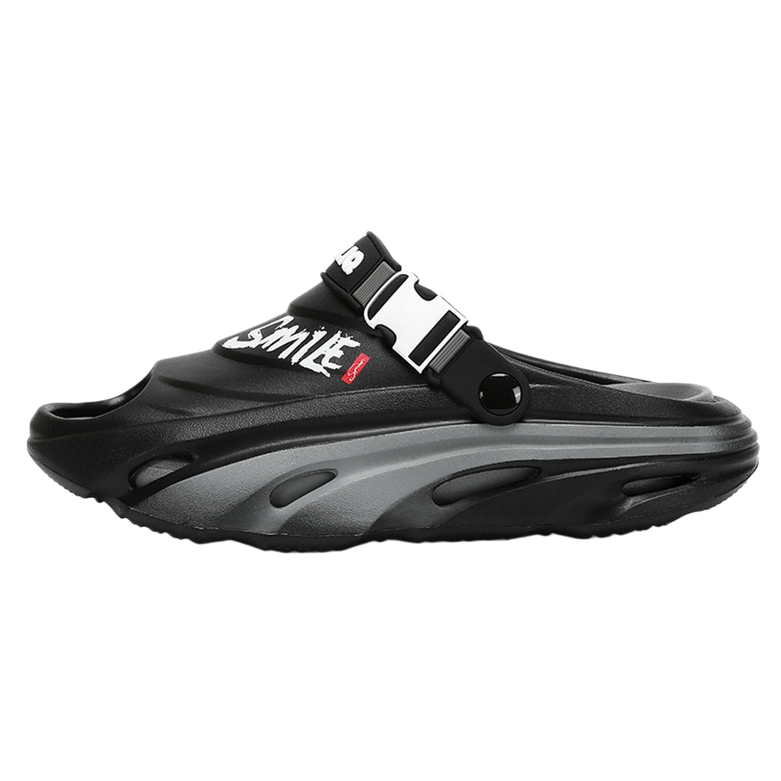 Ciabatte Uomo Donna Estive Pantofole da Uomo, Abbigliamento Estivo Esterno, Sandali Spiaggia Antiscivolo Resistenti agli Odori-Nero Grigio-44-45