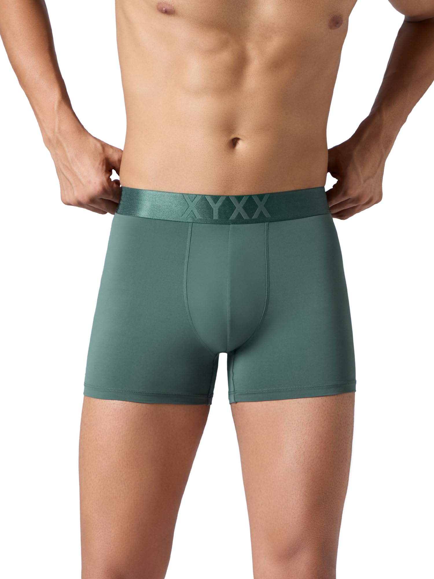 Men's Rev Tactel Elastane Stretch Solid Trunks with No Marks Waistband & 8X Quick Dry