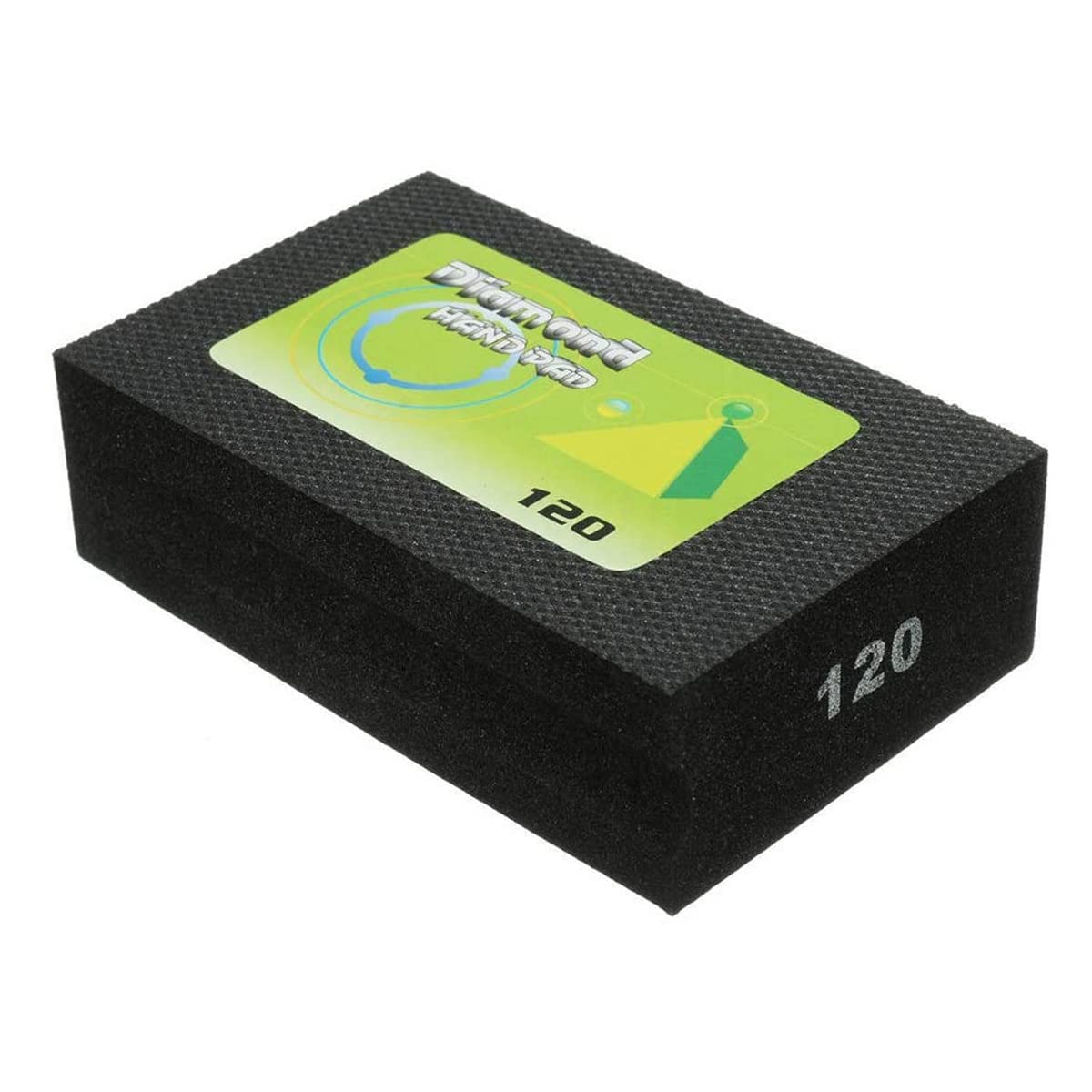 Unifizz Diamond Grinding Block Hand Polishing Pad 120 Grit Polishing Pads Diamond Hand Grinding Grinding Block, Black 1pcs