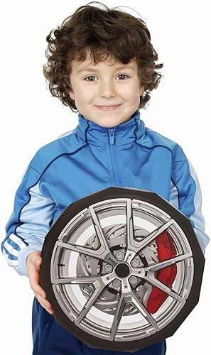 Miniatura 5 de 8 piezas de decoración de fiesta de autos de carreras grandes con forma de ruedas decorativas con pinzas rojas, decoración de cumpleaños