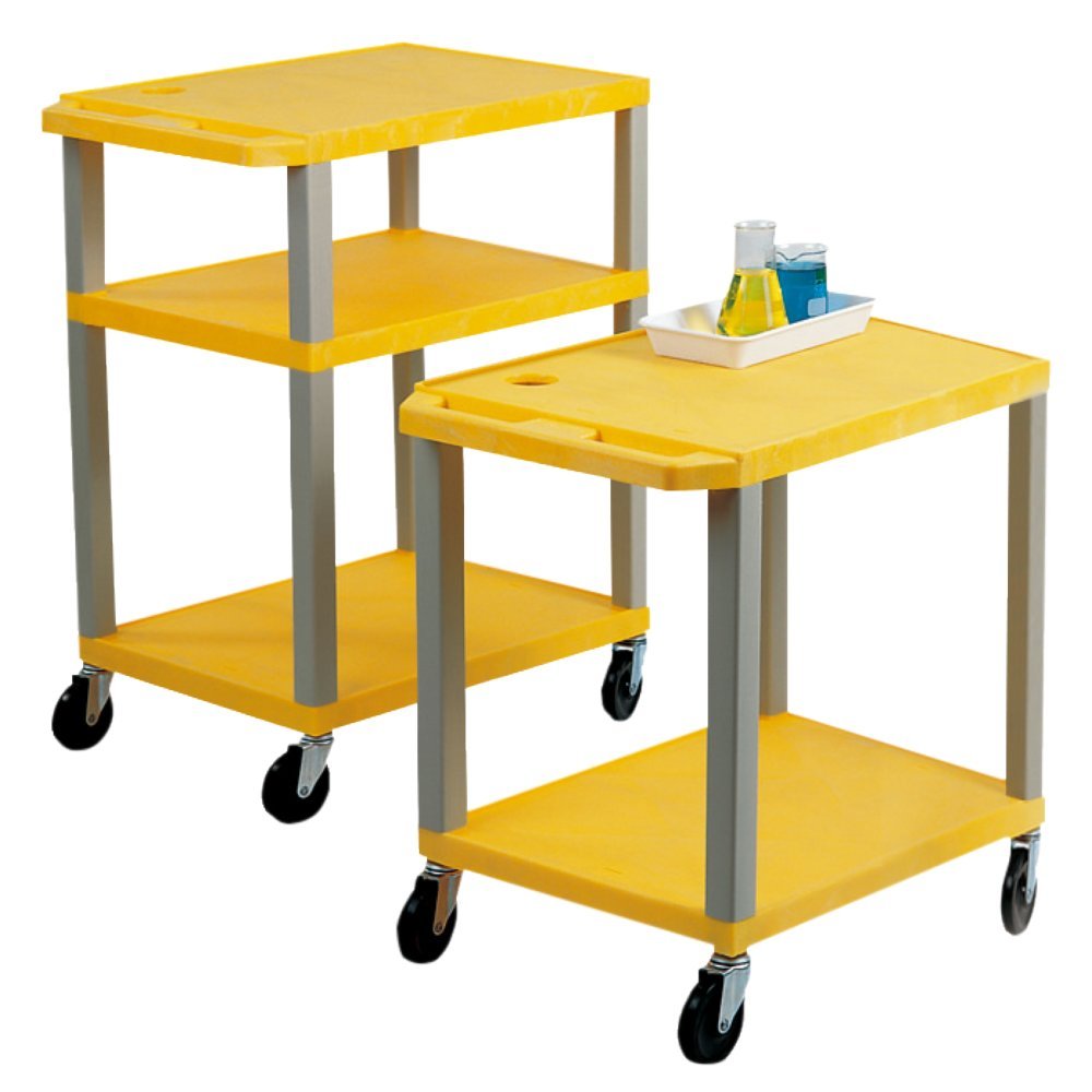 Neolab 2 2167 3 ripiani con HDPE alta 106 cm – giallo