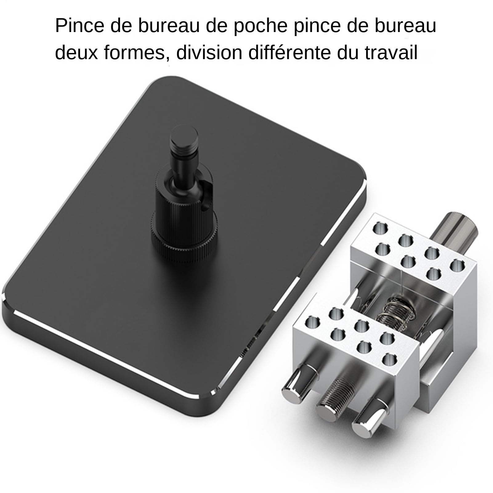 Étau Mini | Petit Étau d'Établi 2-en-1,Presse Anti-Dérapante de Précision à Libération Rapide Outil de Perçage Lourd pour Travail du Métal, du Bois, Bijouterie, Atelier et Garage