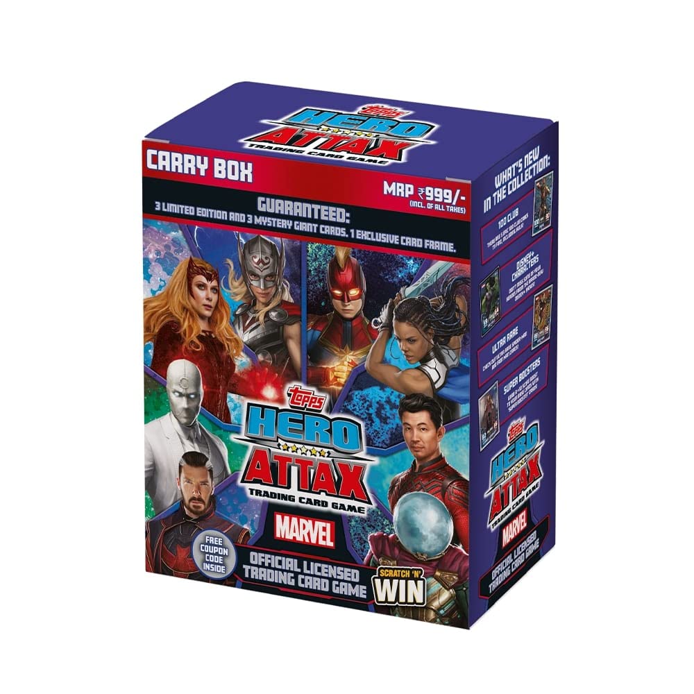 Marvel Hero Attax 22-23 Collection - Trading and collectable top Rated Card Games - Carry Box