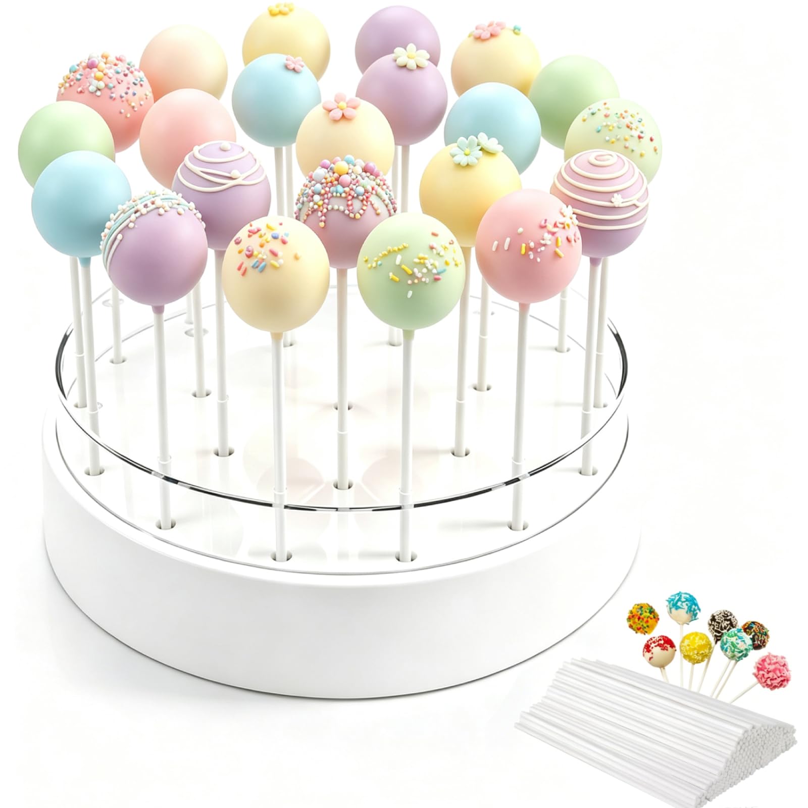 Wxgoqrcn Cake Pop Ständer Doppelt 22 Löcher Cakepopständer 100 Papierstiele