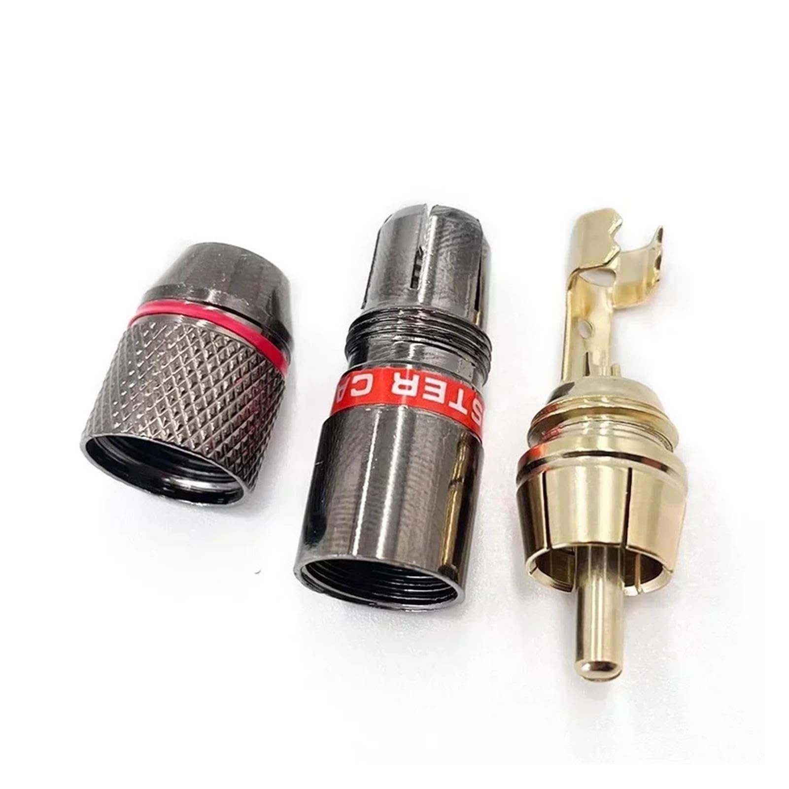 2/4/8Pcs Musical RCA Connector Plug 24K Gold Plated RCA