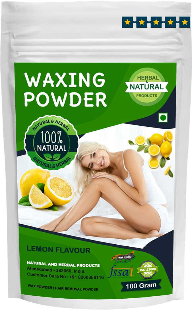 Waxing powder for hair removal for women | Waxing Powder | Hair Removal Powder | Lemon Flavours For Instant Hair Remover, Zero Pain, No Side Effects, All Types Skin (Hand, Leg, Underarm, Private Part) - 100 Gram