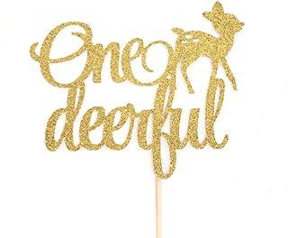 Atelier Elegance Onedeerful Cake Topper, Deer One Cake Topper, Oh Deer 1st Birthday Cake Topper