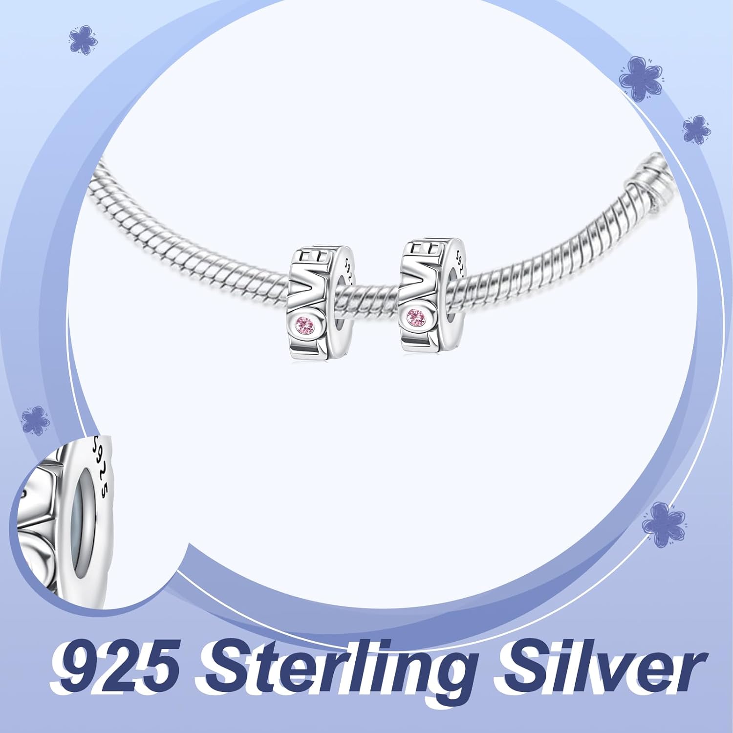 Clearance Charm 925 Sterling Silver Charms for Bracelets and Necklaces Bead Charms Jewelry Charm for Women Family Friends - Image 2