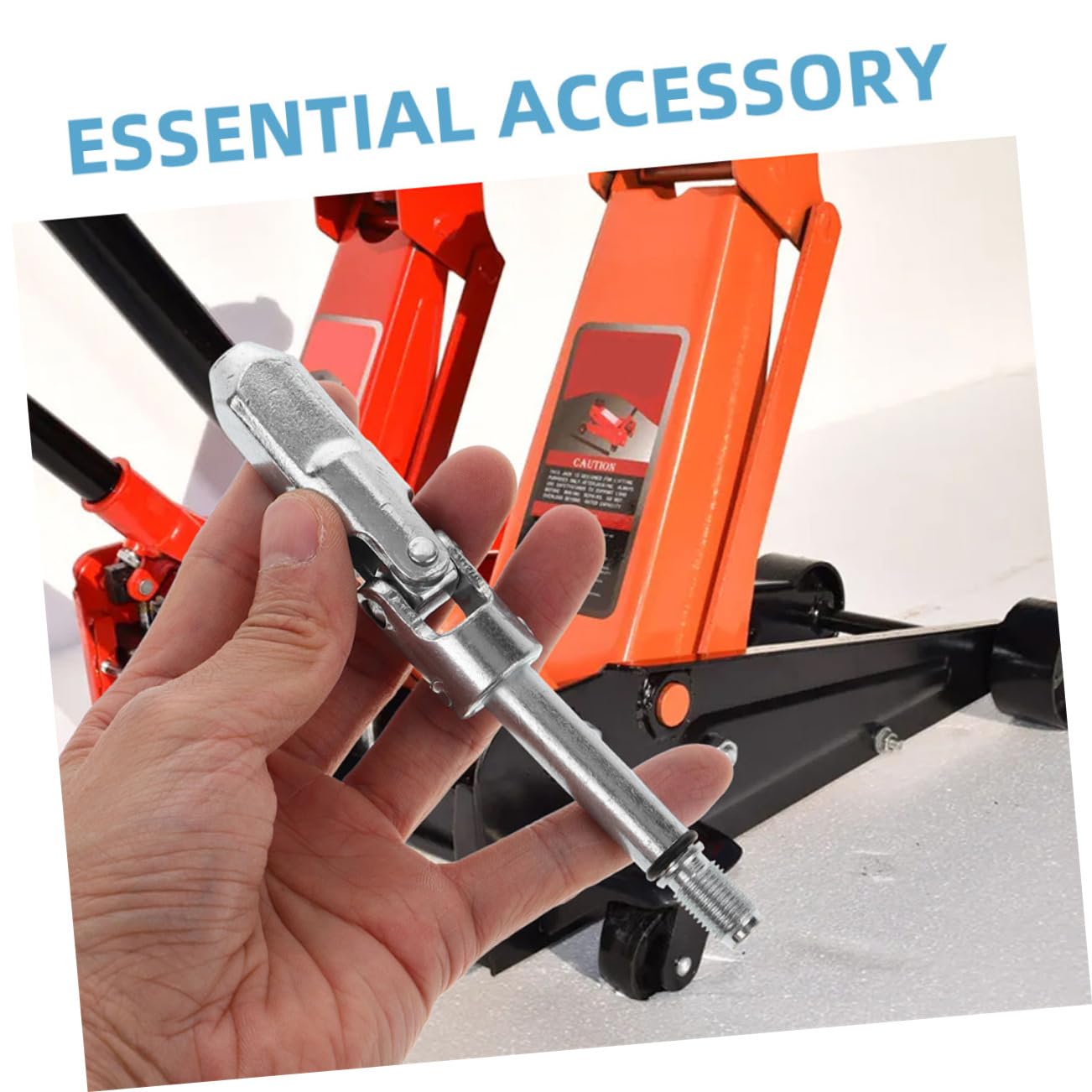Accessori per Cric Idraulico per Auto 3pezzi Acciaio Argento | Albero Snodo Regolabile, Asta Controllo Discesa, Officina e Applicazioni Meccaniche