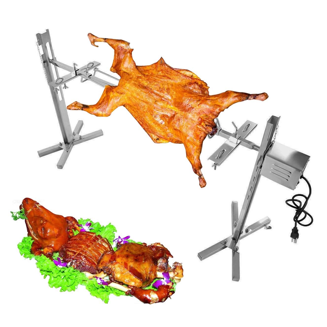 Girarrosto Griglia A Carbone Girarrosto Pollo Agnello Spinning Arrosto Macchina per Picnic All'aperto(Color:Style1)