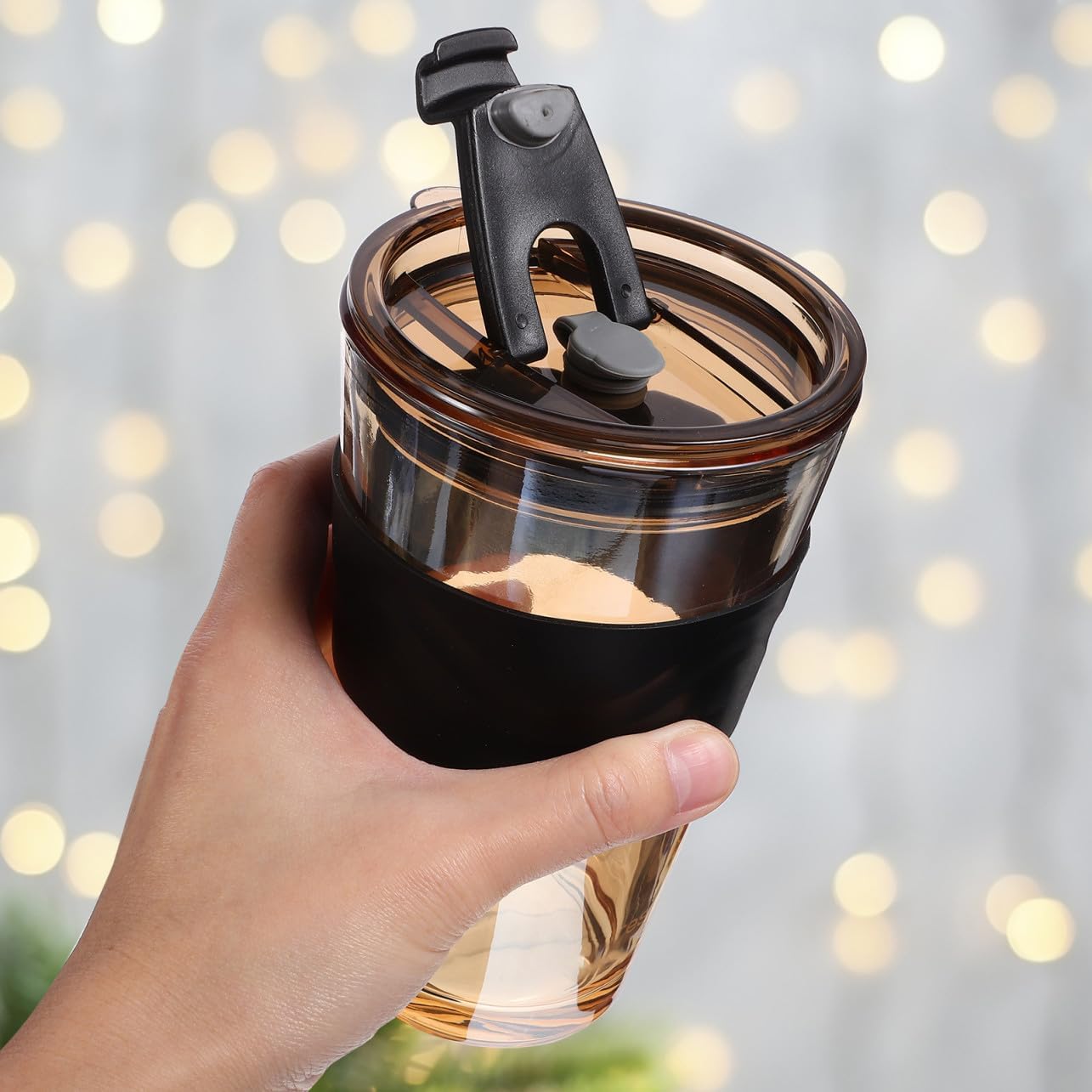 Cabilock 2Pcs Drinking Cup with Straw Insulated Sleeve for Beverages Water Iced Tea Coffee Stylish Water Bottle