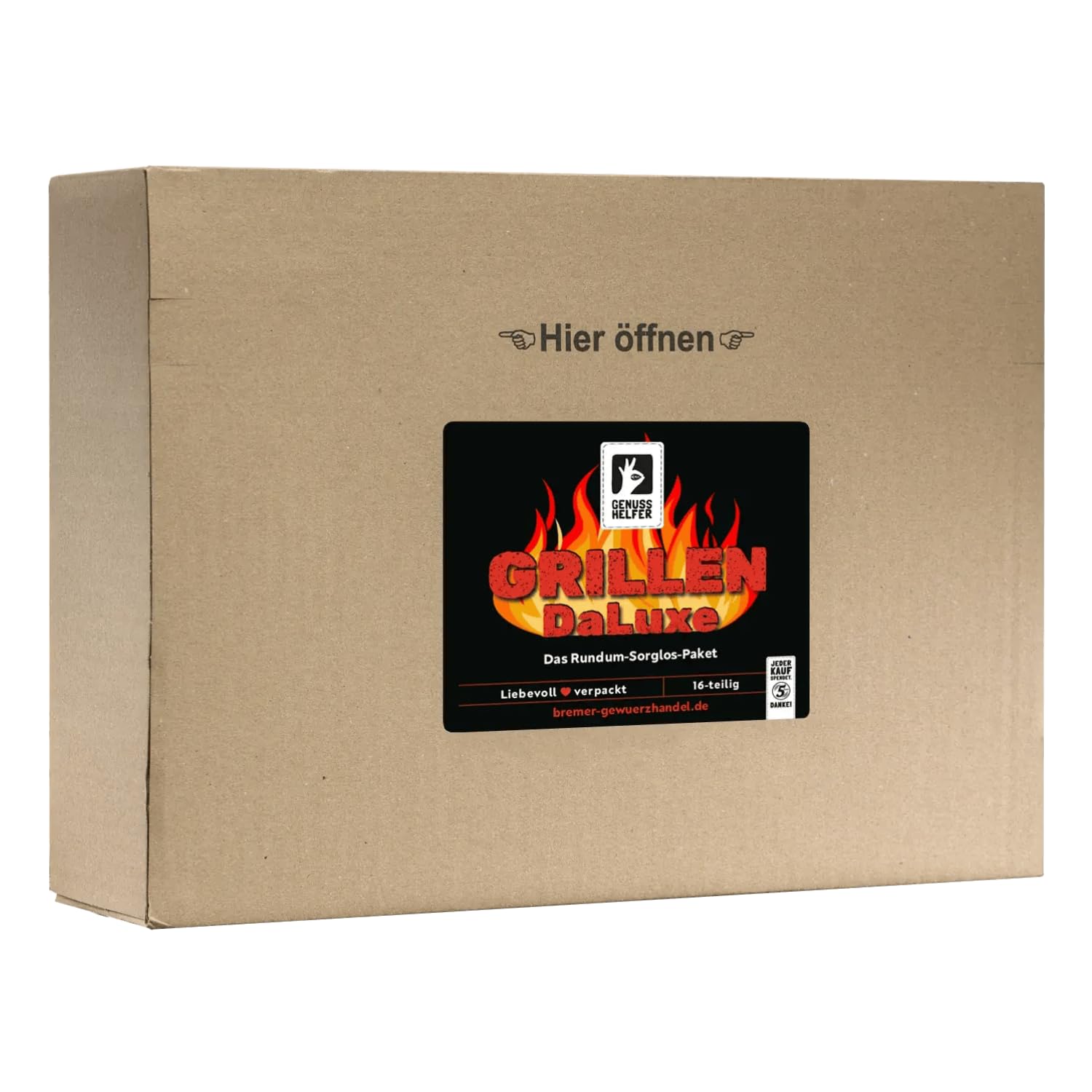 Bremer Gewürzhandel Genuss-Set Grillen DaLuxe, 16-tlg., Gewürzset, Grill-Set, Geschenkset, 1505g