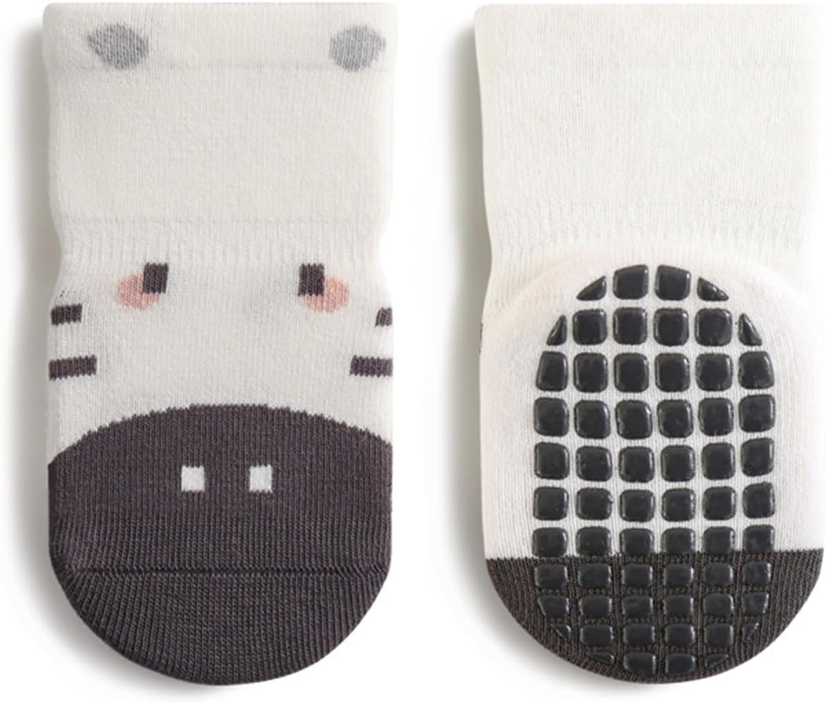 Toddler Socks, 1 Pair Slip Socks Cartoon Pattern Walking Socks Cotton Baby Floor Socks for Spring Season