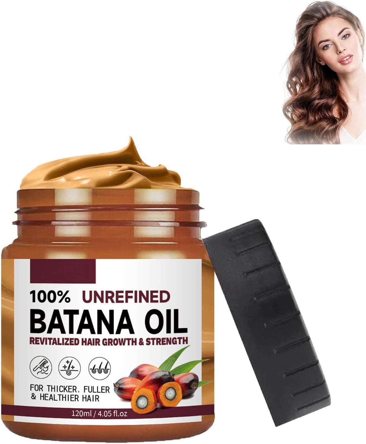 Batana Oil for Hair Growth - Organic Hair Mask for Healthier, Thicker, Fuller Hair (1PCS)