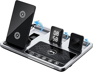 iCreator 15W 3in1 Fast Wireless Charger | Comes up with Digital Clock and Auto Touch Control | Compatible with iPhone, Air...