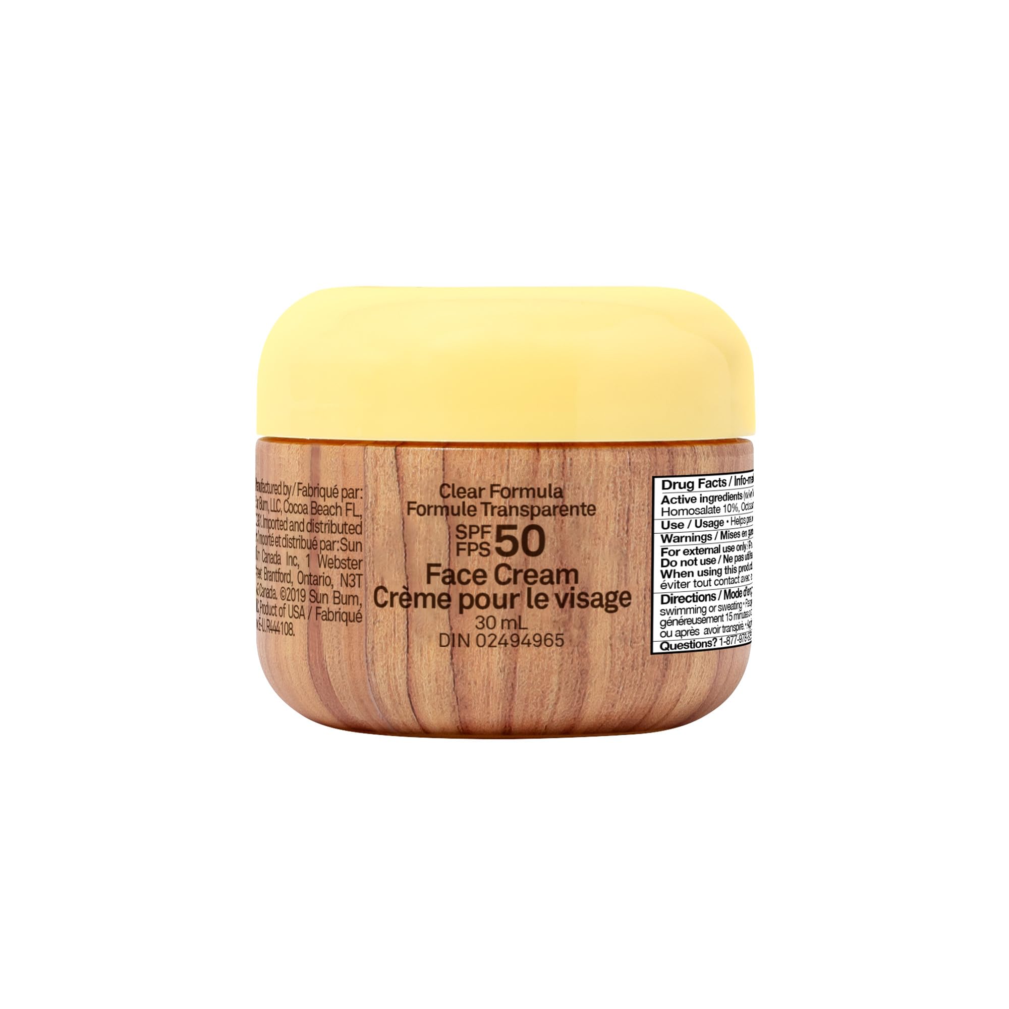 Sun Bum Clear Zinc Oxide Face Cream - Broad Spectrum Protection