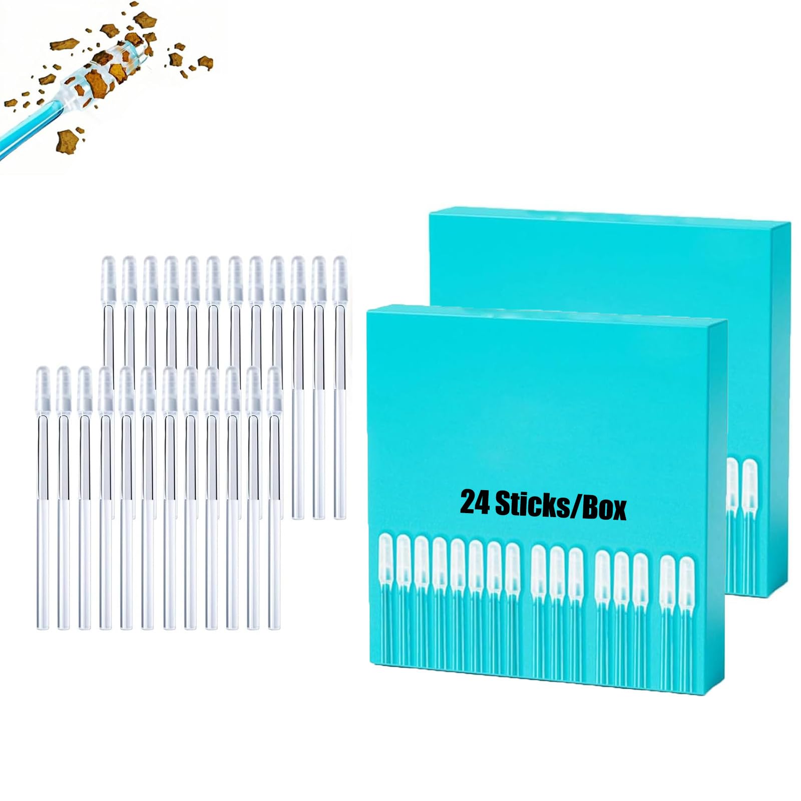 Adhesive Ear Wax Removal Tools 24 per Pack Gentle Ear Cleaning Stick Perfect for All Ages Dispose Done