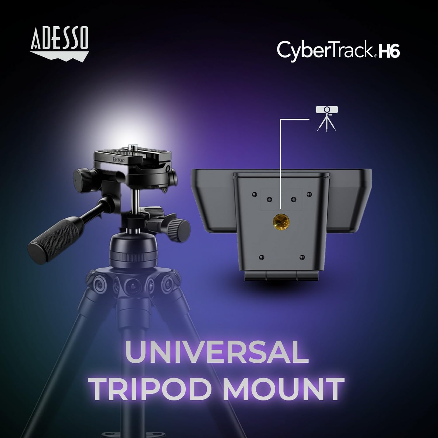 Adesso CyberTrack H6 Webcam USB 4K Ultra HD avec Microphone stéréo intégré et obturateur de confidentialité, Suppression du Bruit, PC/Ordinateur Portable/Mac/Tablette, Fonctionne avec Skype, Zoom,