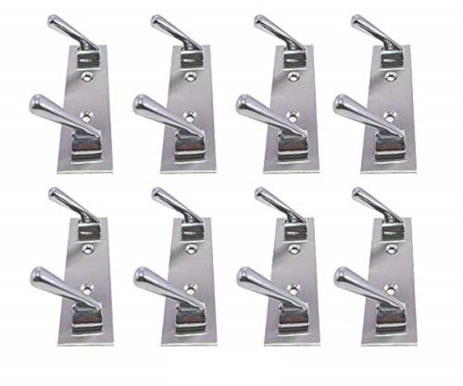 PROMIXO Delux Stainless Steel 2 Pin Cloth Hanger Wall Mounted Bathroom Cloth Hanger,Coth Wall Hook,Door Hooks Rail for Hanging Keys,Clothes,Towel (Pack of 8) (B07XX86HW5) Amazon Price History, Amazon Price Tracker
